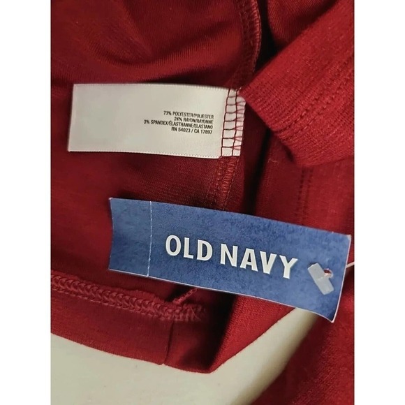 Old Navy ~Woman Size L~ Dark Burgundy Stretchy 3/4 Sleeve Dress Pullover NWT. - Picture 5 of 12